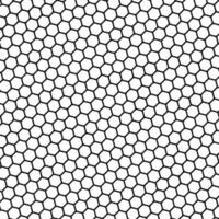 Seamless pattern hexagon grid cell, black and white honeycomb abstract. vector