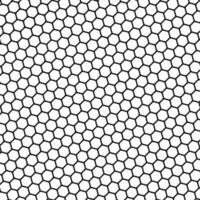 Seamless pattern hexagon grid cell, black and white honeycomb abstract. vector