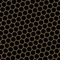 Seamless pattern hexagon grid cell, yellow honeycomb abstract. vector