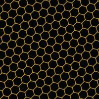 Seamless pattern hexagon grid cell, yellow honeycomb abstract. vector