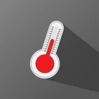 Thermometer icon in vector shape isolated on a dark background