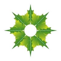 green leaf icon for the application or website vector