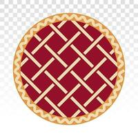 apple pie or cherry pie flat icons for apps and websites vector