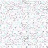 Hand painted seamless pattern with various abstract shapes. Doodle style. Endless colorful background. Print for fabric, clothes, wallpaper, gift paper. vector