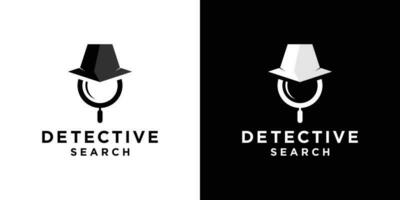 logo design detective simple modern template vector