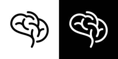 brain element logo design made in line style for intelligence logo vector