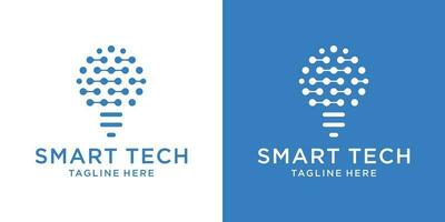 logo design smart,bulb,creative, technology modern template vector