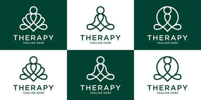 logo design creative line therapy simple abstract vector