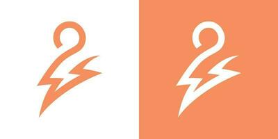 logo design element flash energy and people icon vector inspiration