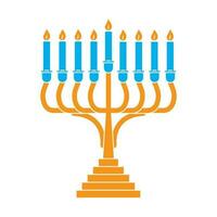 candle holder icon with burning candle for app or website vector