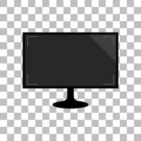 Monitor with a blank and isolated screen with a white background. mock-up template design, vector illustration elements.