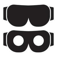 VR headset or virtual reality headset flat icon for apps or website vector