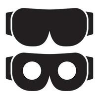 VR headset or virtual reality headset flat icon for apps or website vector