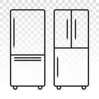 Whirlpool refrigerator or fridge flat icon for apps or websites vector