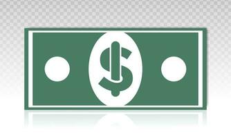 American dollars bill flat icon for financial apps and websites vector