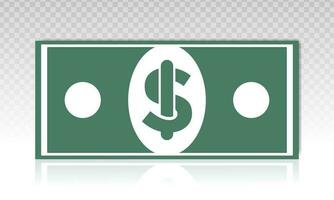 American dollars bill flat icon for financial apps and websites vector