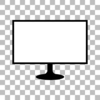 Monitor with a blank screen vector