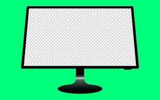 Monitor with a blank screen vector