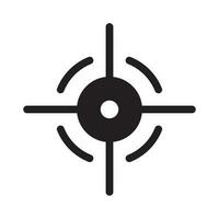 Target icon in vector shape with a white background