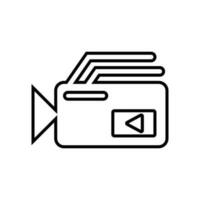 Video camera icon with a white background vector