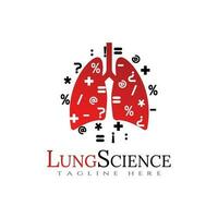 lung logo design, science healthcare and medical icon -vector vector