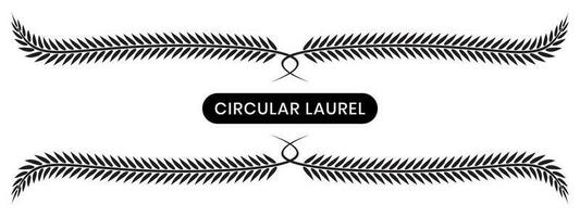 Black laurel wreath with a white background. vector