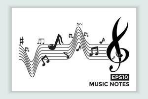 música escala o música Nota firmar o símbolo. musical escala íconos elemento vector para bandera material, antecedentes.