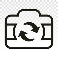 Change or switch camera icon for apps or website vector