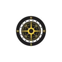 Compass logo design. pointer north, south, east, west, compass symbol. direction sign. vector element illustration.