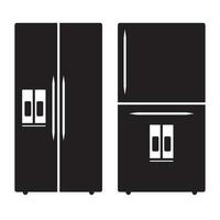 Whirlpool refrigerator or fridge flat icon for apps or websites vector