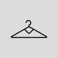 clothes hanger icon with white background vector