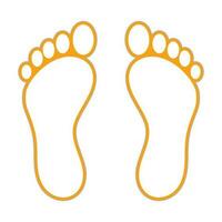human footprints - vector stock
