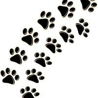 Dog or cat footprint icon on a white background vector