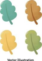 Set of vector cute leaves for Autumn