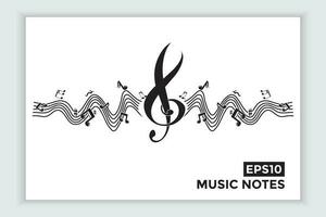 music scale or music note sign or symbol. musical scale icons element vector for banner material, background.