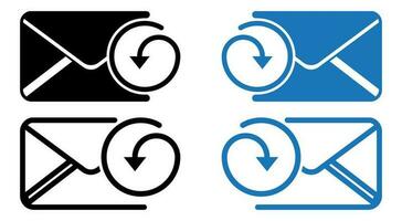 Reply or Forward message flat icon for apps and websites vector