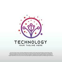 Abstract Technology logo with concept of initial S letter and networks. illustration element -vector vector