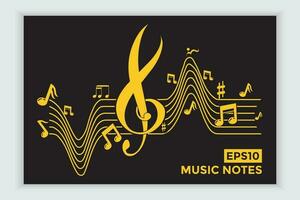 music scale or music note sign or symbol. musical scale icons element vector for banner material, background.