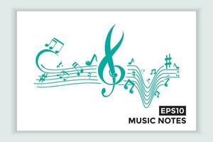 music scale or music note sign or symbol. musical scale icons element vector for banner material, background.