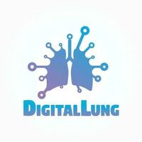 lung logo design, technology healthcare and medical icon -vector vector