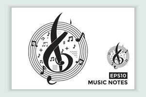 music scale or music note sign or symbol. musical scale icons element vector for banner material, background.