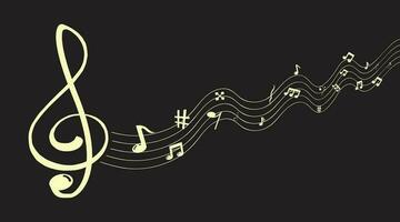 music scale or music note sign or symbol. musical scale icons element vector for banner material, background.