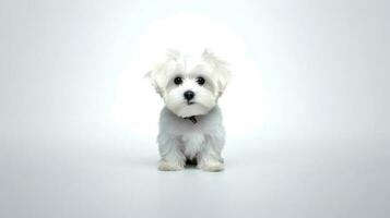 Photo of a maltese on white background