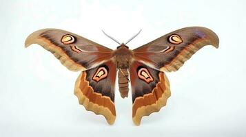 foto de hermosa mariposa con marrón color aislado en blanco antecedentes