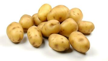 Photo of Potatoes isolated on white background