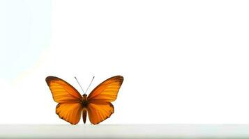 Photo of a julia butterly on white background. Generative AI