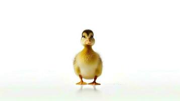 Photo of a duck on white background. Generative AI