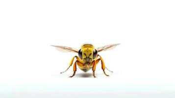 Photo of a firefly on white background. Generative AI