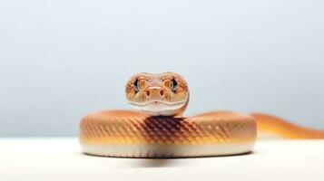 Photo of a corn snake on white background. Generative AI