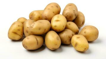 Photo of Potatoes isolated on white background